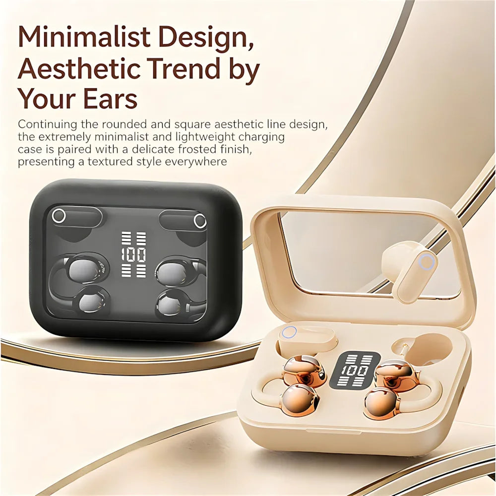 Open-Ear Wireless Bluetooth Earbuds with Charging Case