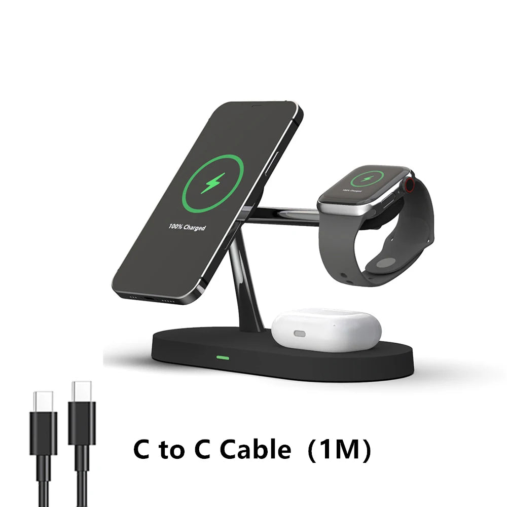 3-in-1 wireless charging station for compatible devices product image - view 7