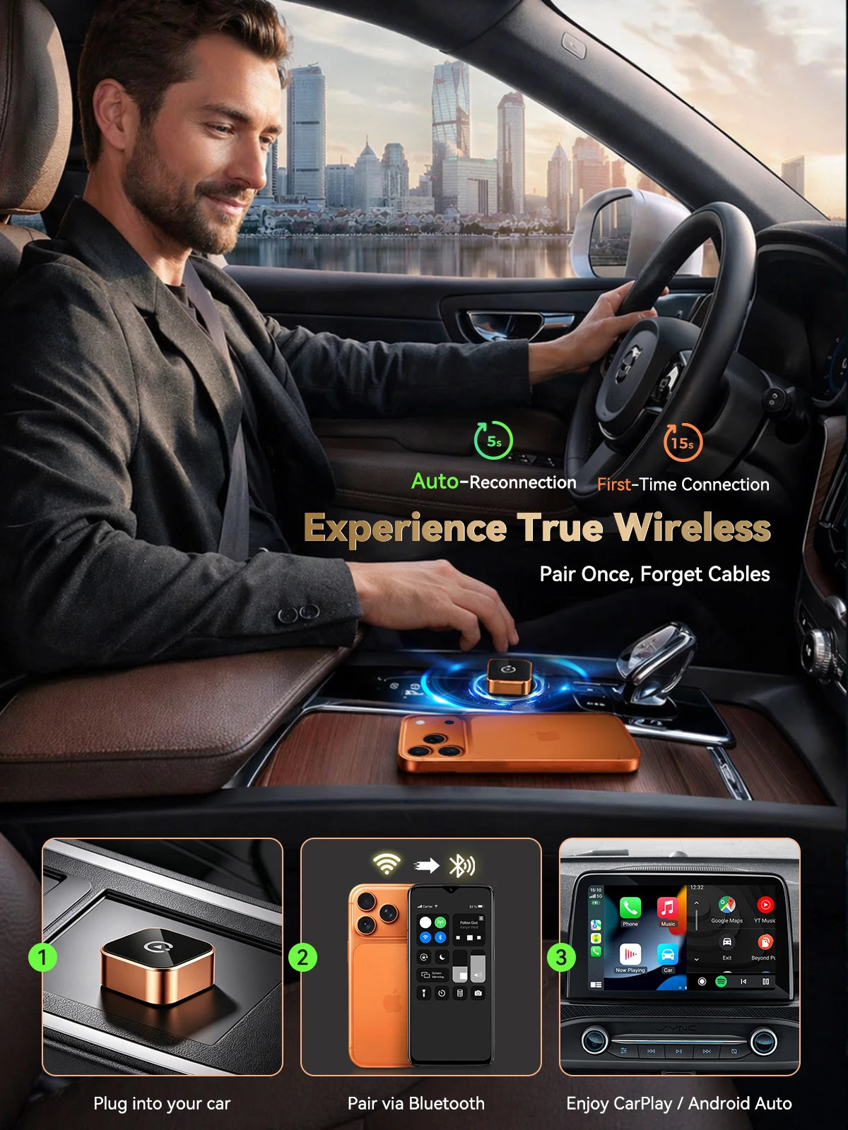Wireless CarPlay and Android Auto USB-C adapter - product image 4