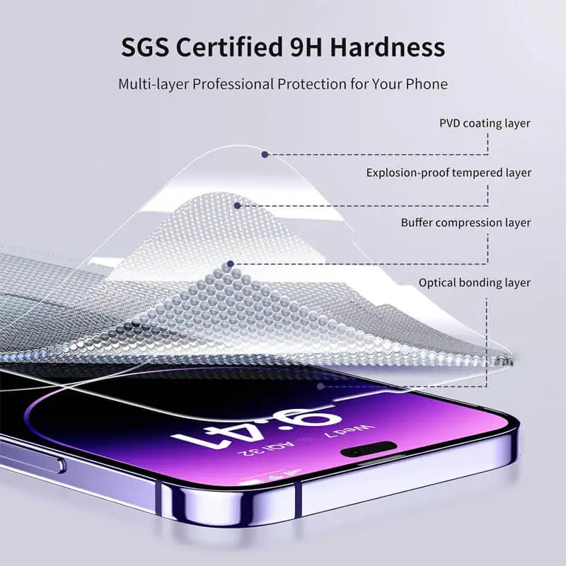 Tempered glass iPhone screen protector product image - view 2