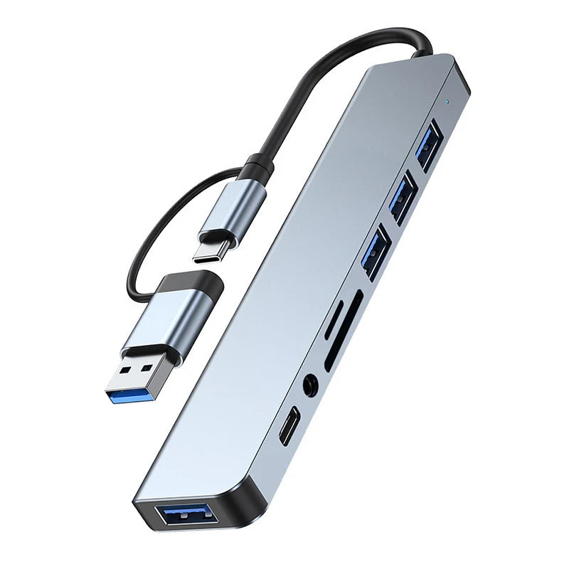8-in-2 USB-C hub with SD reader and audio jack - product image 6