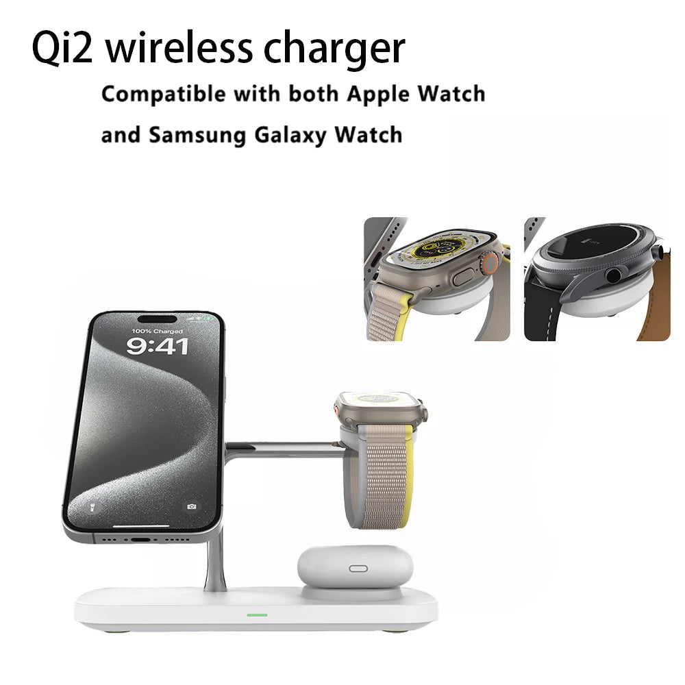 3-in-1 wireless charging station for compatible devices product image - view 9