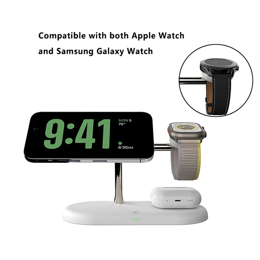 3-in-1 wireless charging station for compatible devices product image - view 10