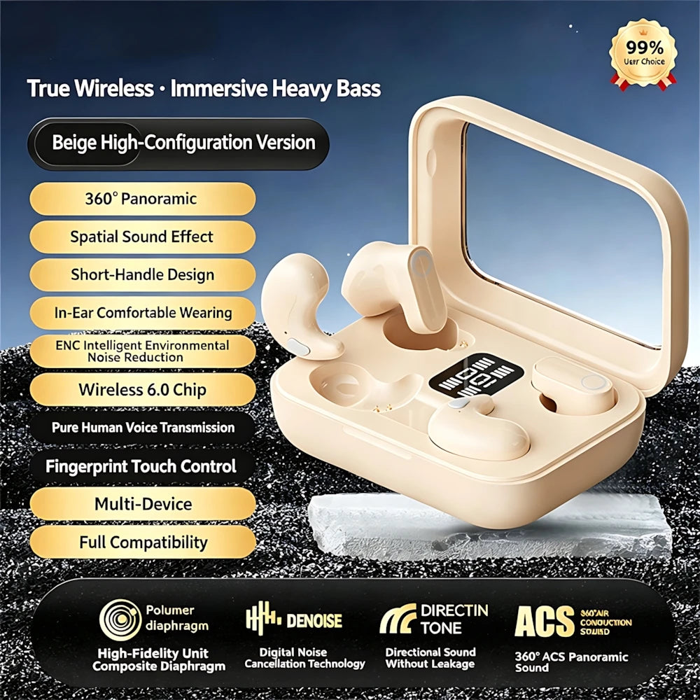 Open-ear Bluetooth earbuds with digital display charging case - product image 11