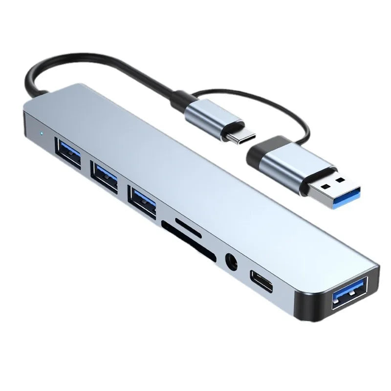 8-in-2 USB-C hub with SD reader and audio jack - product image 7