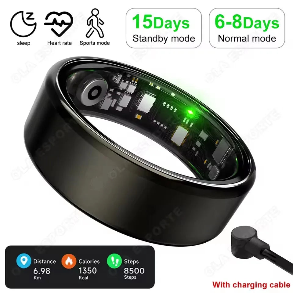 R10 Smart Ring with Charging Case & Activity Tracking