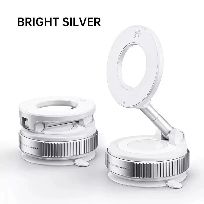 Folding magnetic phone holder with suction mount product image - view 7