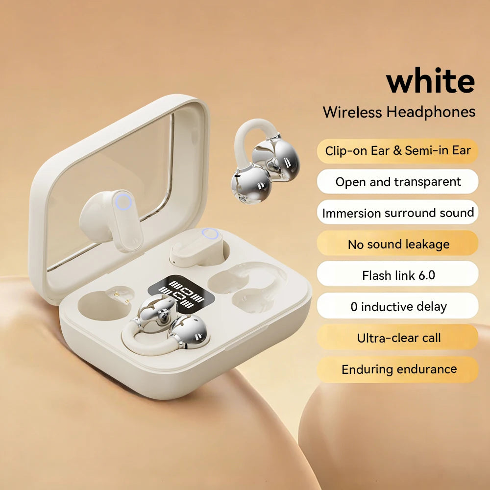 Open-ear Bluetooth earbuds with digital display charging case - product image 10